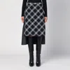 Balenciaga Checked Wool Skirt In Black