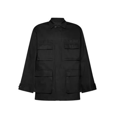 Balenciaga Multi-pocket Cargo Shirt Jacket In Black