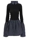 Balenciaga Layered Sweater Featuring Collared Neck In Multi