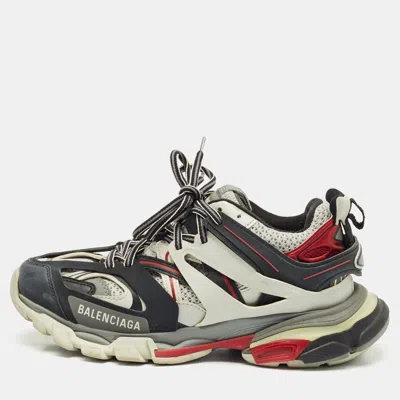 Pre-owned Balenciaga Multicolor Leather And Mesh Track Low Top Sneakers Size 38