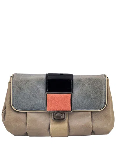 Balenciaga Multicolor Leather Cherche Clutch (authentic Pre-loved) In Neutral