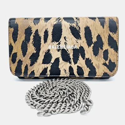 Pre-owned Balenciaga Multicolor Leather Phone Holder Chain Mini Crossbody Bag