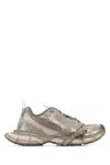 Balenciaga Men '3xl' Grey Low Top Sneakers With Logo Detail In Tech Fabric Man In Gray