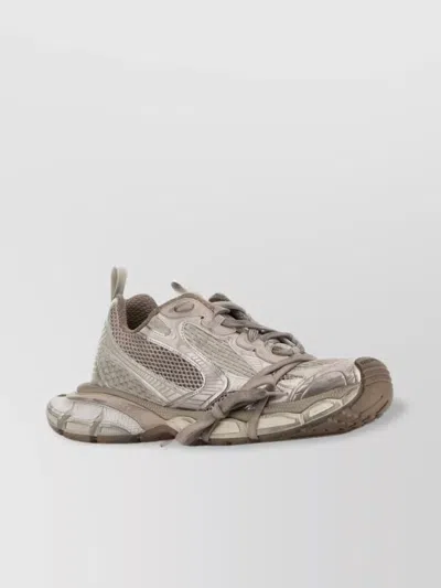 Balenciaga 3xl Distressed Mesh And Rubber Sneakers In Neutrals