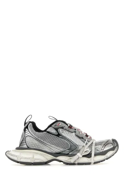 Balenciaga Multicolor Mesh And Rubber 3xl Sneakers In Greywhitered