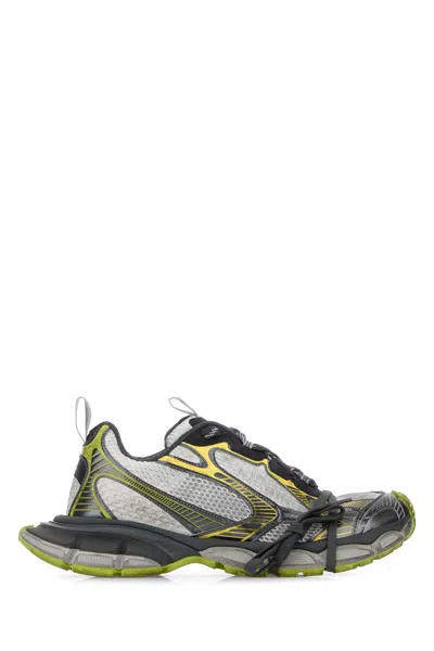 Balenciaga 3xl White/grey/green Coloured Mesh And Polyurethane Sneaker In Multi