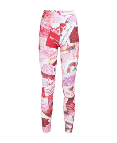 Balenciaga Multicolor Printed Leggings In Pink