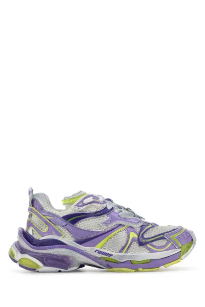 Balenciaga Runner 2 Yellow Lilac Mesh Sneakers In Mixed