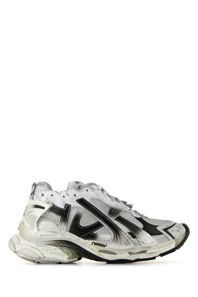 Balenciaga Multicolor Runner Sneakers In White
