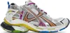 Balenciaga Runner Distressed Rubber And Mesh Sneakers In 8123