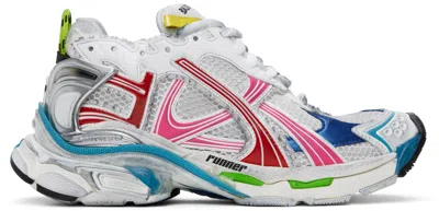 Balenciaga Mesh And Nylon Multicolor Worn-out Effect Runner Sneakers Shoes