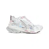 Balenciaga Multicolor Textured Sneakers With Chunky Sole In White