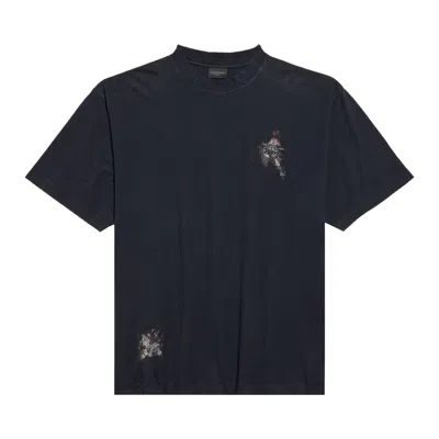 Pre-owned Balenciaga Nail Polish T-shirt 'faded Washed Black' | Women's Size M