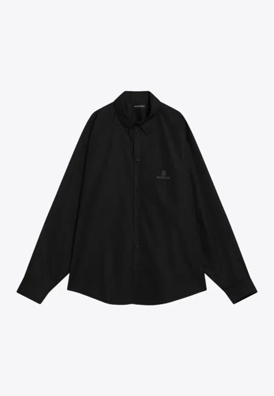 BALENCIAGA NANO BB LOGO BUTTONED SHIRT