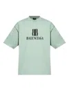 Balenciaga Nano Bb Logo-print T-shirt In Green