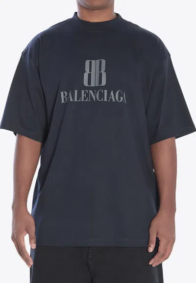 BALENCIAGA NANO BB PRINT FADED T-SHIRT