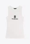 Balenciaga White Nano Bb Tank Top In White