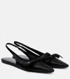 Balenciaga Nano Bb Satin Slingback Flats