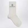 Balenciaga Nano Bb Socks In White Cotton Blend In White