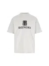 Balenciaga Cotton Tshirt With Logo Print