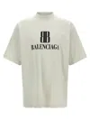 Balenciaga Nano Bb T-shirt Beige In Gray