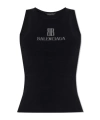 Balenciaga Women Logo Tank Top In Black