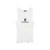 Balenciaga Women Ribbed Viscose Blend Tank Top In White