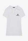 Balenciaga Nano Bb V-neck Polo T-shirt In White