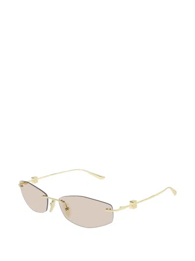 Balenciaga Nano Bb-logo Geometric-frame Sunglasses In Multi