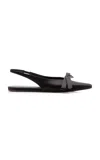 Balenciaga Nano Bow-detailed Satin Slingback Pumps