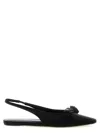 Balenciaga Nano Bow Sling Slingback Flat In Black