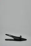 Balenciaga Nano Bow Sling Slingback Flat In Black