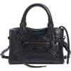 Balenciaga Nano Le City Leather Convertible Crossbody Bag In Black