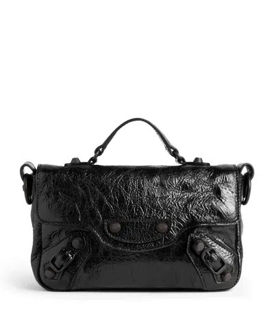 Balenciaga Nano Leather Le City Top-handle Bag In Black