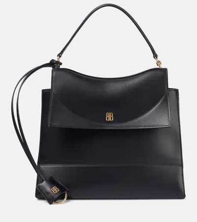 Balenciaga Nano Leather Tote Bag In Black