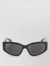 Balenciaga Nano Rectangular Sunglasses Thick Frame Arms In Black