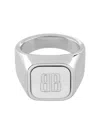 Balenciaga Nano Signet Ring In Shiny Silver In Metallic