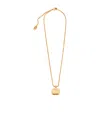 Balenciaga Nano Square Long Necklace In Gold In Gold