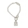 Balenciaga Nano Thin Bracelet In Metallic