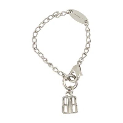 Balenciaga Nano Thin Bracelet In Silver