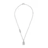 Balenciaga Delicate Chain Link Pendant Necklace In Silver
