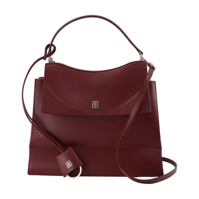 Balenciaga Nano Top Handle Medium Purse In Burgundy