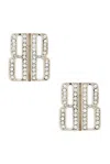 Balenciaga Nano Xs Stud Earrings In Metallic