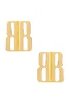 Balenciaga Nano Stud Earrings In Gold