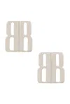 Balenciaga Nano Xs Stud Earrings In Silver