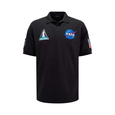Pre-owned Balenciaga Nasa Space Multi-patch Polo 'black' | Men's Size Xs