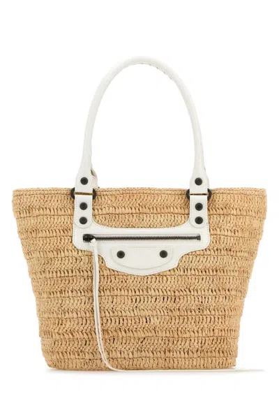 Balenciaga Natural Le City Small Tote In Sand