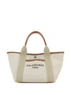 Balenciaga Sand Canvas Small Biarritz Shopping Bag