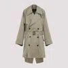 Balenciaga Beige Double-breasted Cotton Trench Coat