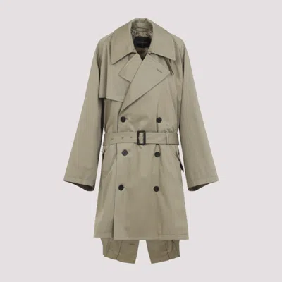 BALENCIAGA NATURAL LONG TRENCH COATS